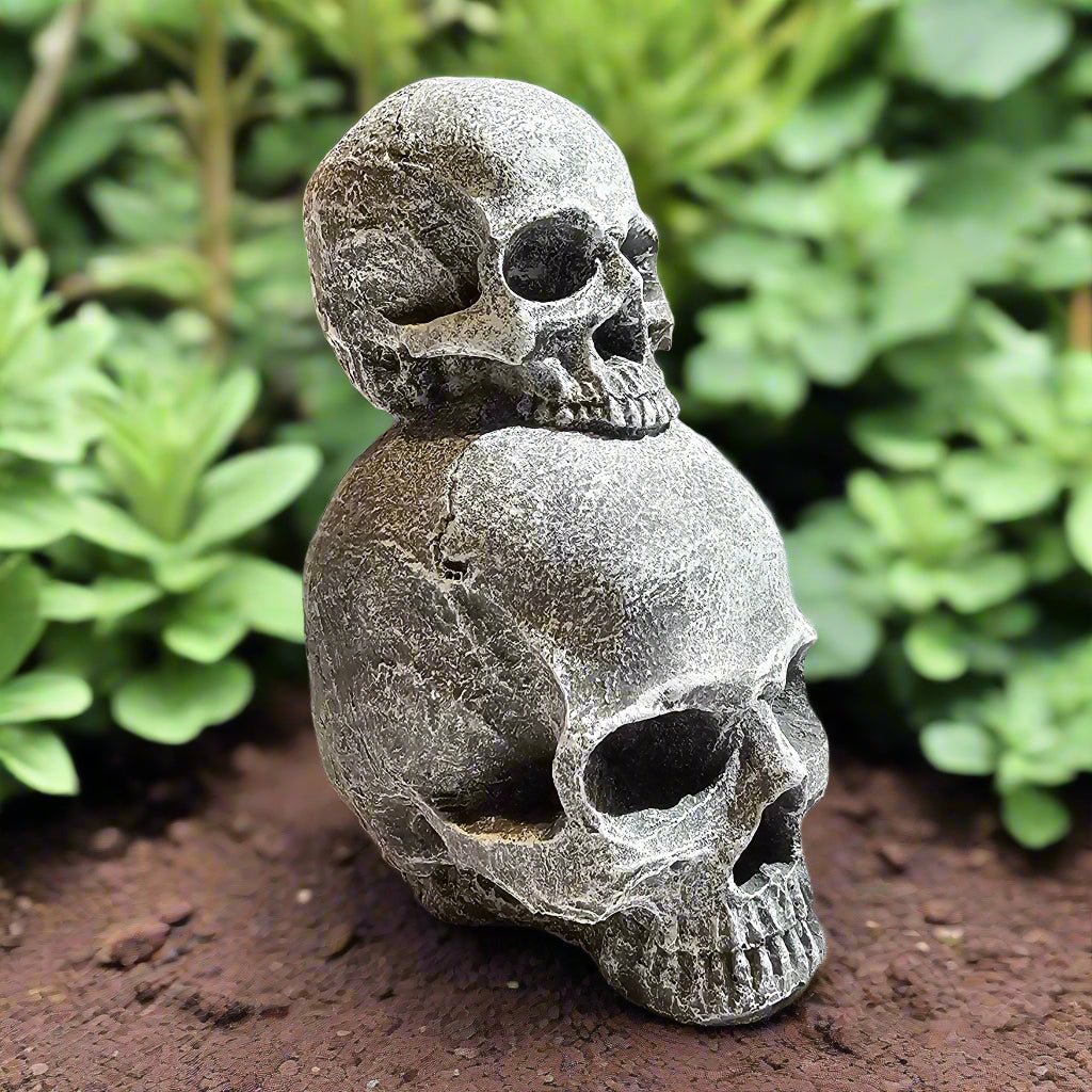 Intriguing Double Skull Statue (7" x 4.5")-0