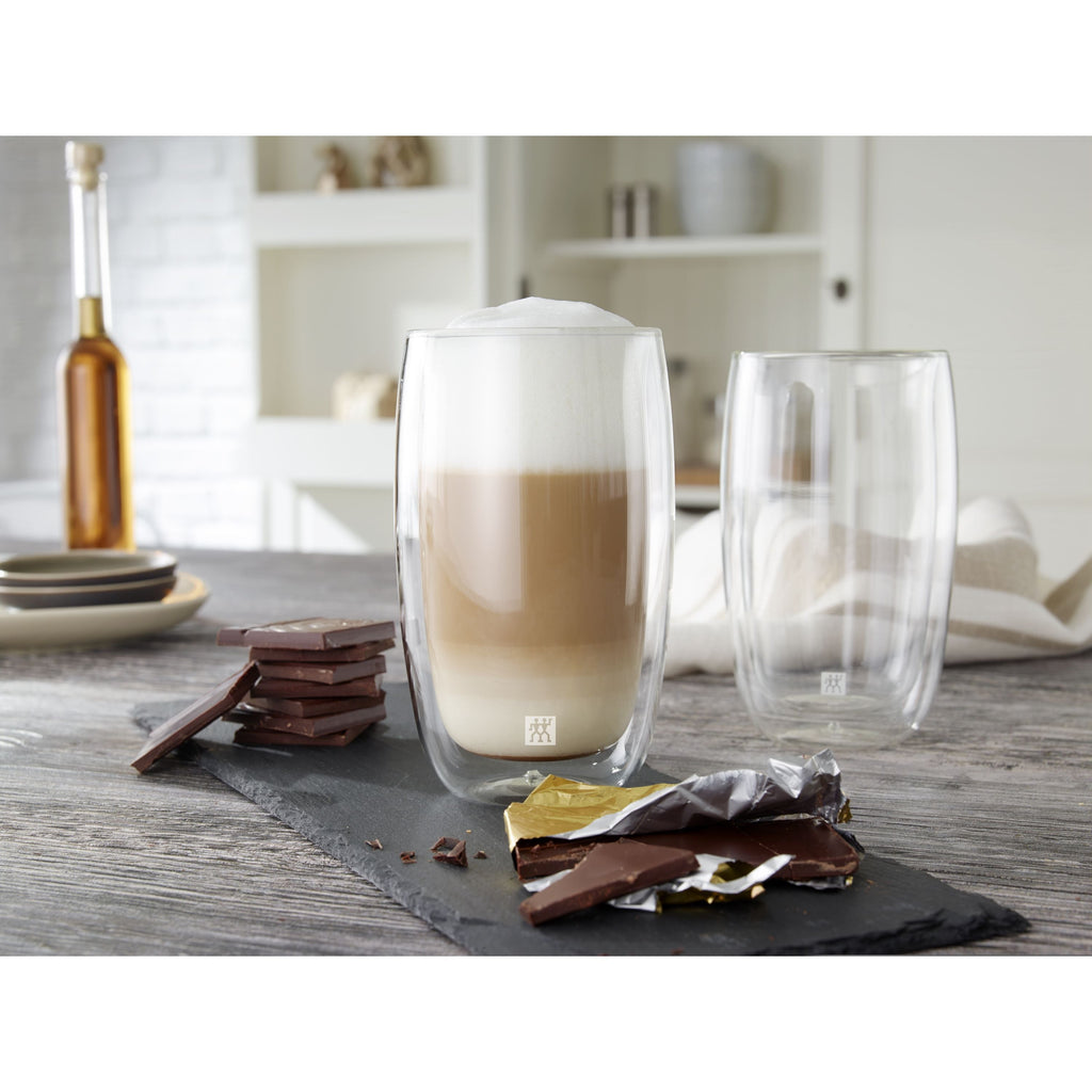 ZWILLING Sorrento 2 Piece Latte Glass Set, Transparent-3