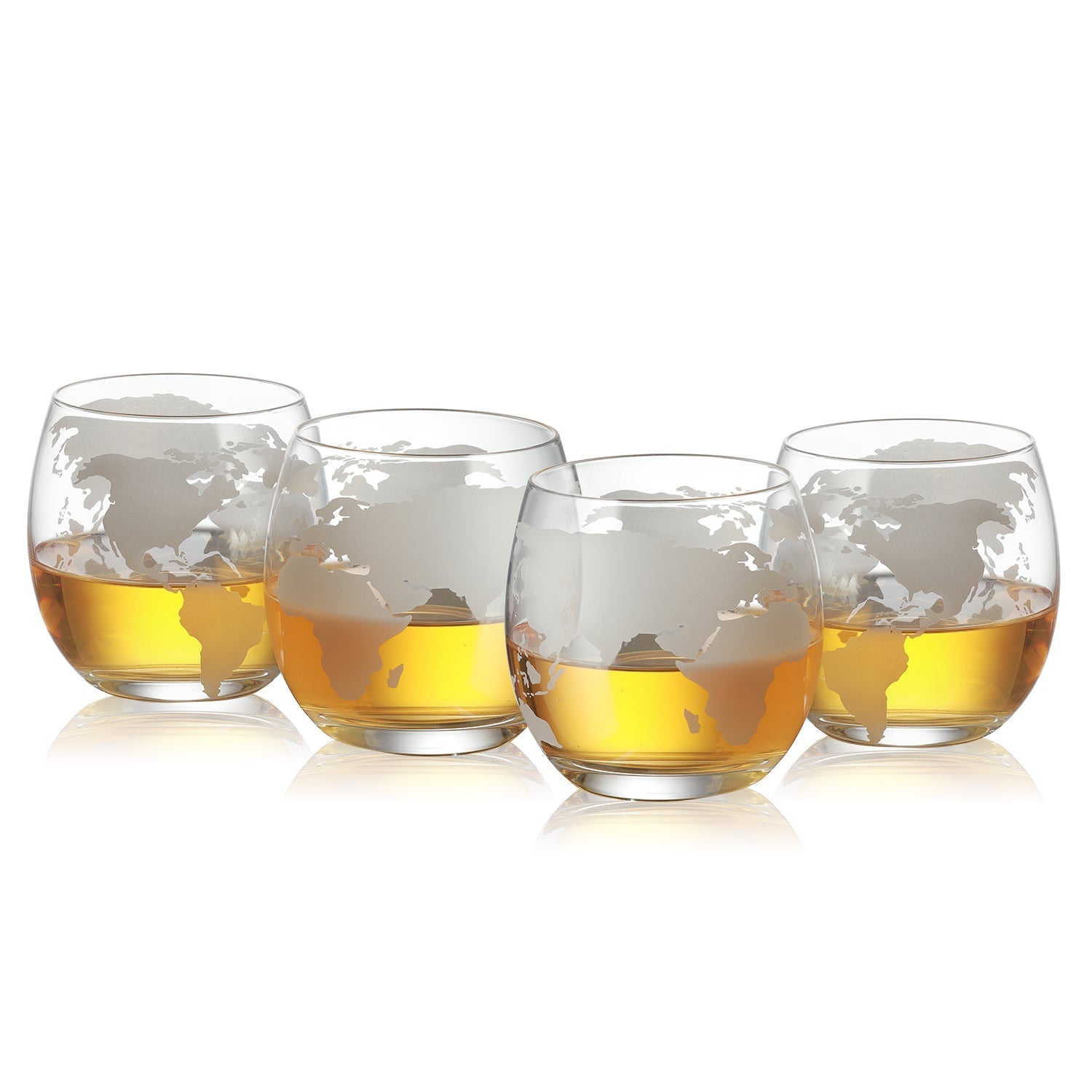 Etched World Decanter whiskey Globe - Whiskey Gift Set Globe-4