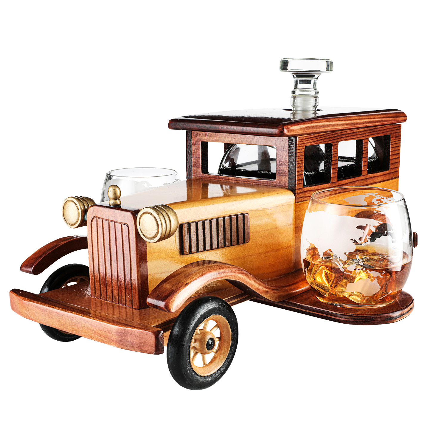 Old Fashioned Car Whiskey Decanter Set, 750ml Decanter Spigot-1