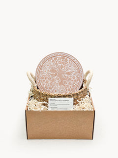 Bread Warmer & Basket - Garden Round