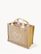 Jute Canvas Gift Bag - Love (S)-0