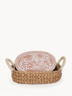 Bread Warmer & Basket - Bird Oval-4