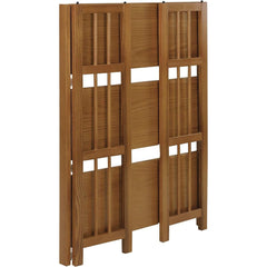 Chestnut Three Shelf Stackable Bookcase Solid Wood-4