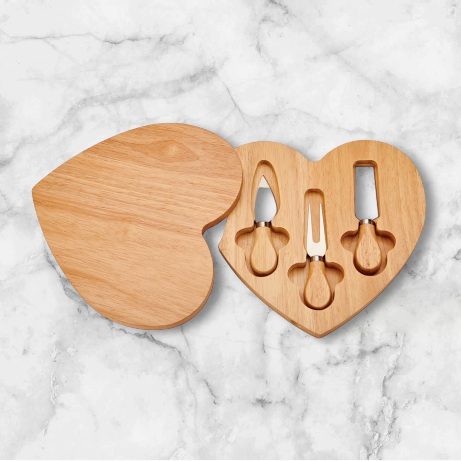 Heart-Shaped Cheese Board & Tool Set-2