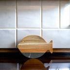 Black Marble and Acacia Wood Fish Board-3