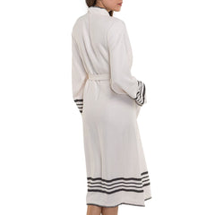 Organic Turkish Cotton Kimono Bathrobe – Lightweight Spa & Home Robe (Shipping fees may apply)