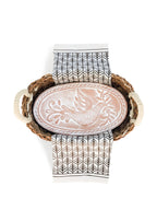 Bread Warmer & Basket Gift Set with Tea Towel - Bird Oval-5