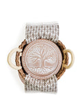 Bread Warmer & Basket Gift Set with Tea Towel - Tree of Life Round-5