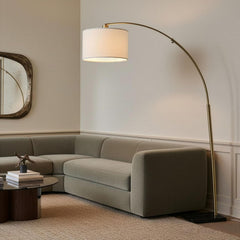 Arc Floor Lamp Professional Grade Tall Gold Brass Finish-2