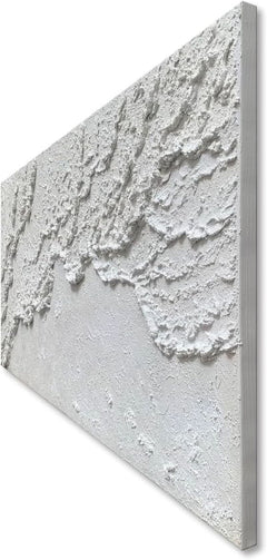 48 x 24 inch White Textured Oceanic Wave Wall Art-1