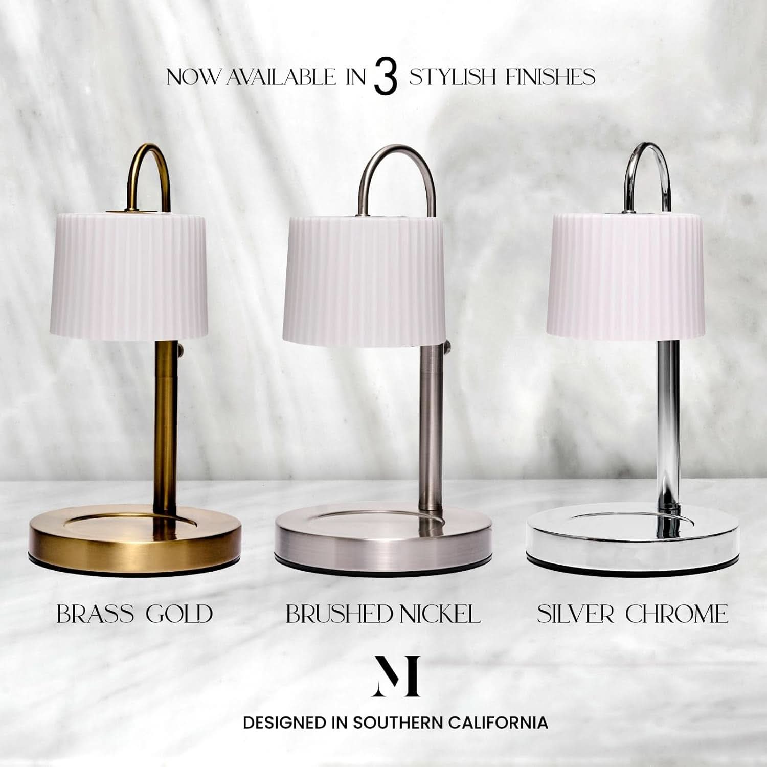 Dimmable Silver Chrome Candle Warmer Countdown Timer