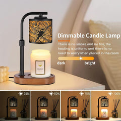 Dragonfly Copper Candle Warmer Lampshade With Timer