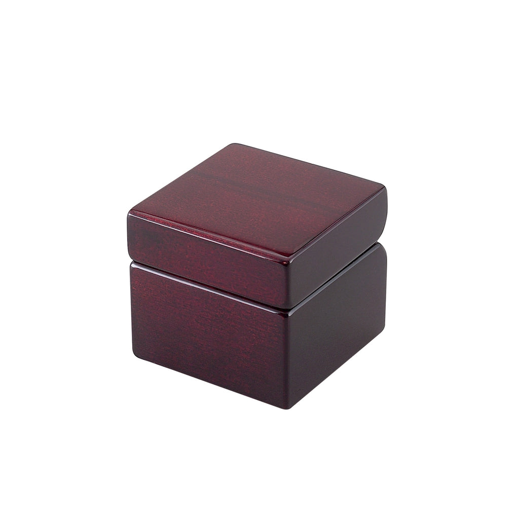Square Wood Box With Clock & Compass In Piano Finish-1