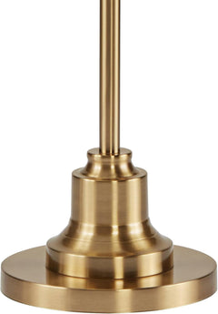 58 Inch Floor Lamp Antique Brass Burlap-4