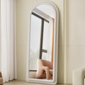 Arched Freestanding Floor Mirror 63x24 Inches White-0