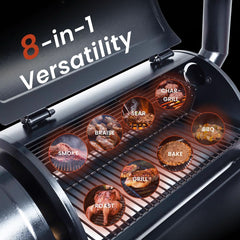 ZPG450A Pellet Grill Smoker 459 Sq In PIDV21 Controller-3
