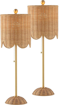 27.5 Brass Gold Coastal Table Lamps LED Bulbs Included-0