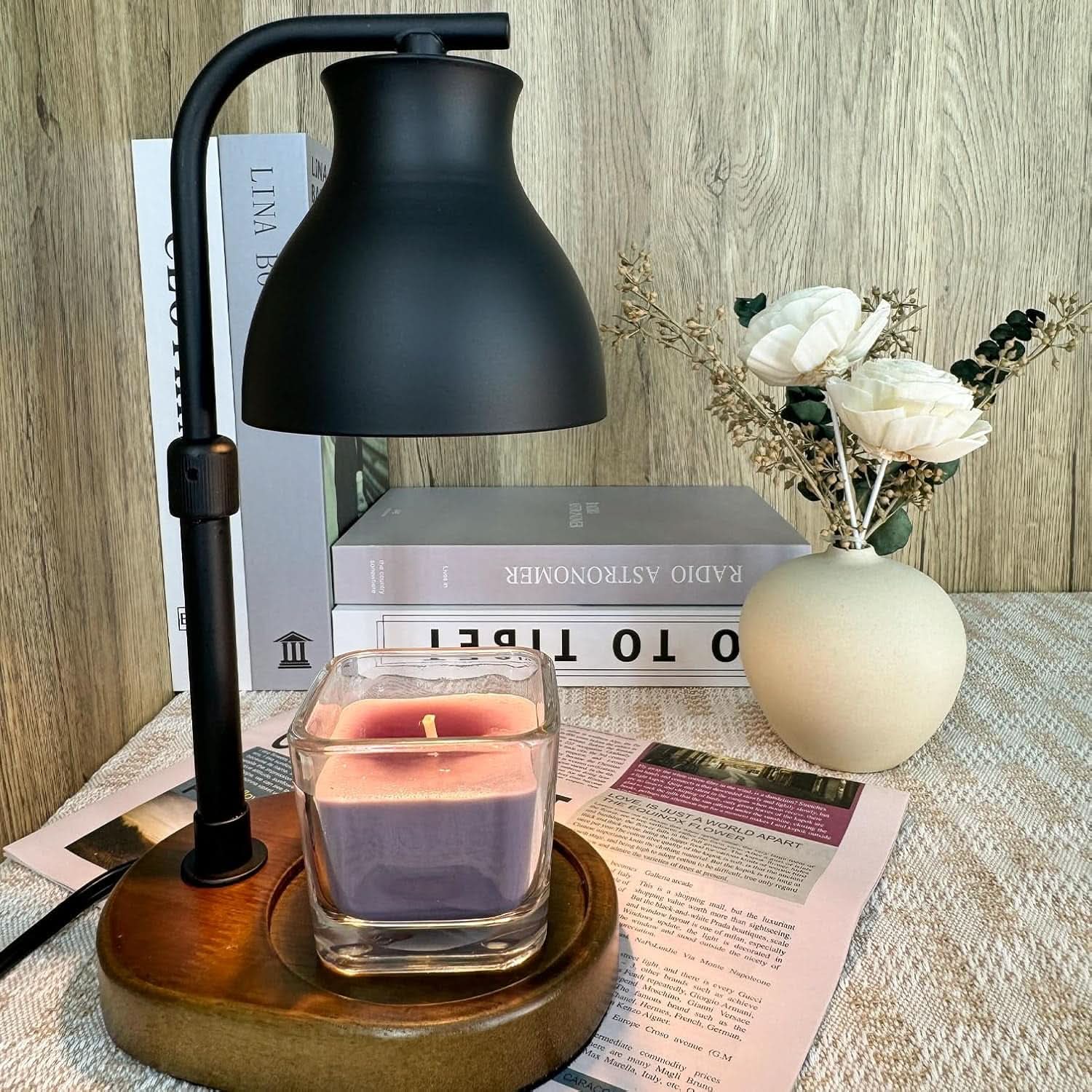 Electric Adjustable Candle Warmer Lamp Including Bulbs