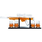 Blaster Force Gun Whiskey & Wine Decanter Set Glasses-0