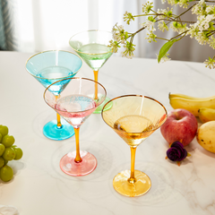 Crystal Martini Glasses Colored - Set of 4-3