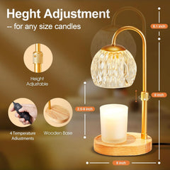 Goldtone Candle Warmer Lamp With Programmable Timer
