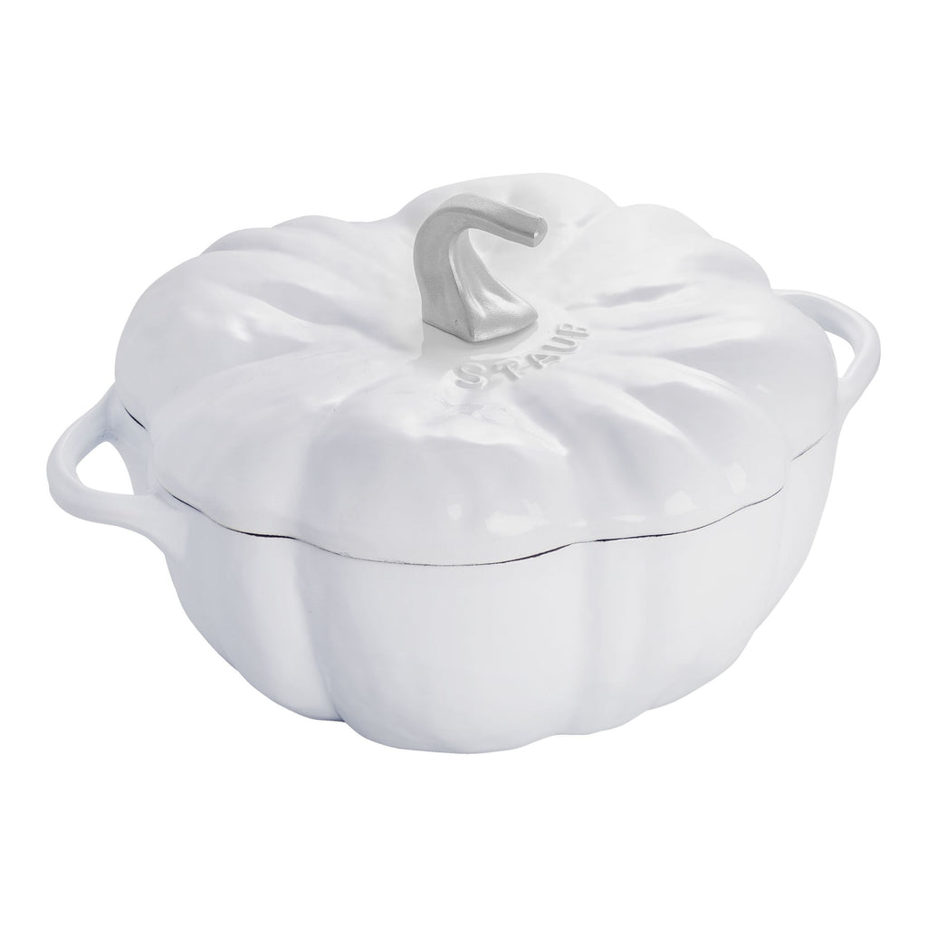 STAUB La Cocotte 3.25 L Cast Iron Pumpkin Cocotte, Pure-White-0