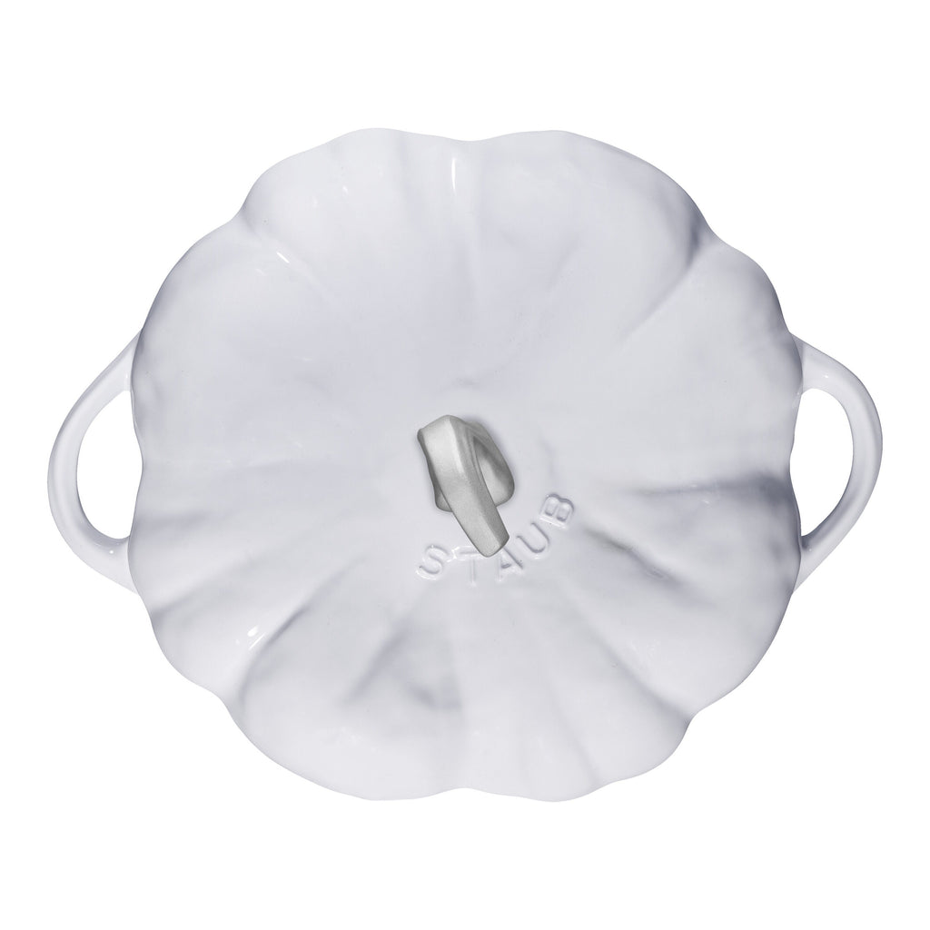 STAUB La Cocotte 3.25 L Cast Iron Pumpkin Cocotte, Pure-White-1