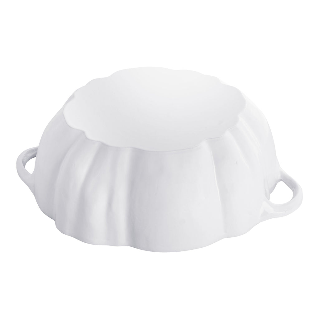 STAUB La Cocotte 3.25 L Cast Iron Pumpkin Cocotte, Pure-White-3