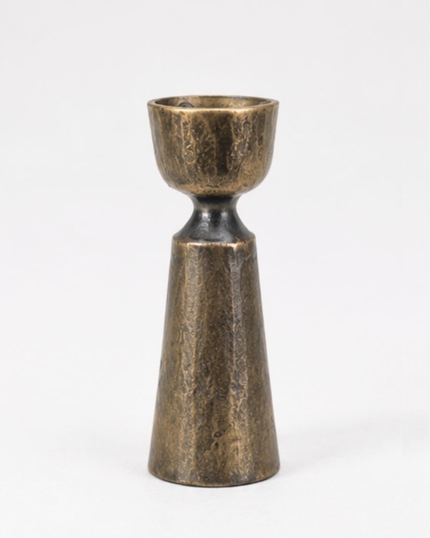 Foundry Hand-Forged Iron Candle Stand-3