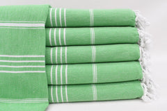 Green Monaco Turkish Towel – Lightweight Quick Dry Beach & Bath Towel, Luxury Turkish Cotton Spa Towel, Travel & Pool Towel-0