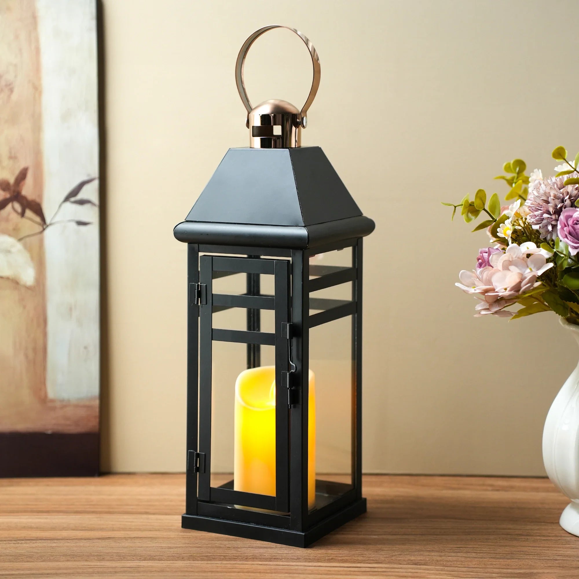Decorative Vintage Candle Lanterns 15.5" H-0