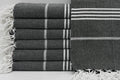 Black Monaco Turkish Towel – Lightweight Quick Dry Beach & Bath Towel, Luxury Turkish Cotton Spa Towel, Travel & Pool Towel-0