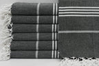 Black Monaco Turkish Towel – Lightweight Quick Dry Beach & Bath Towel, Luxury Turkish Cotton Spa Towel, Travel & Pool Towel-0