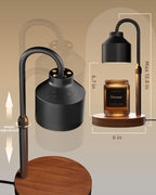 Black Electric Candle Warmer Lamp Programmable Timer