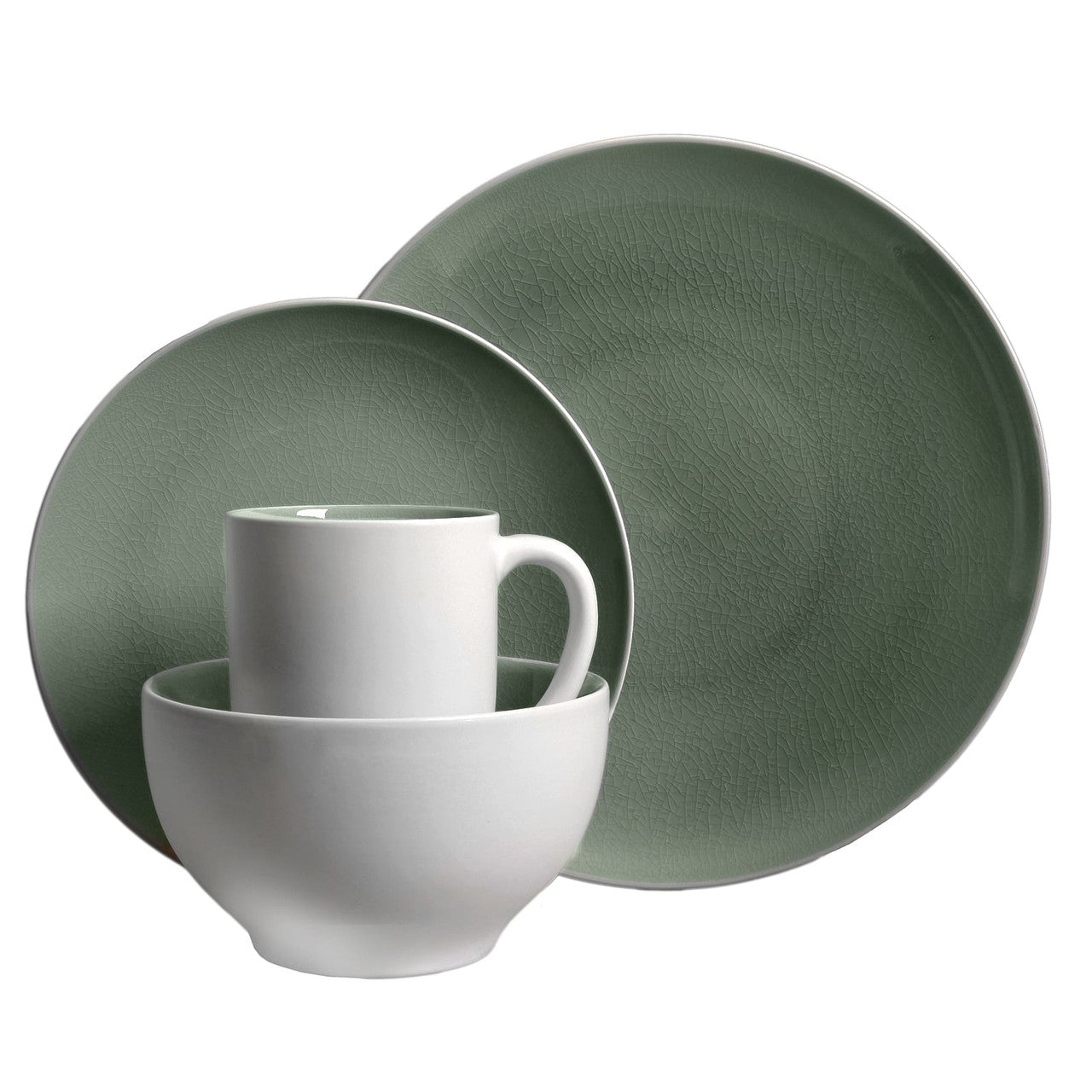 Gibson Elite Serenity 16-Piece Dinnerware Set, Grey-0