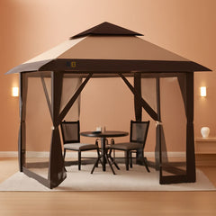16x16 Pop Up Gazebo With Mosquito Netting For Patio Parties-4