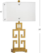 Greek Key Table Lamps Antique Gold Finish 29 Inch Led Bulbs-1