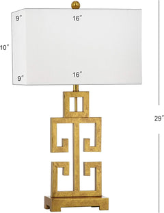Greek Key Table Lamps Antique Gold Finish 29 Inch Led Bulbs-1