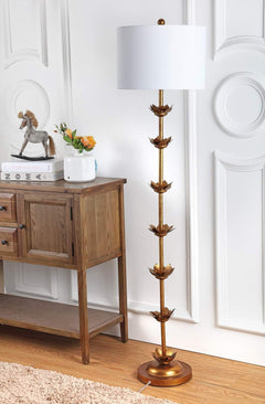 Antiqued Gold Floor Lamp Sixty Three Point Five Inch Height-3