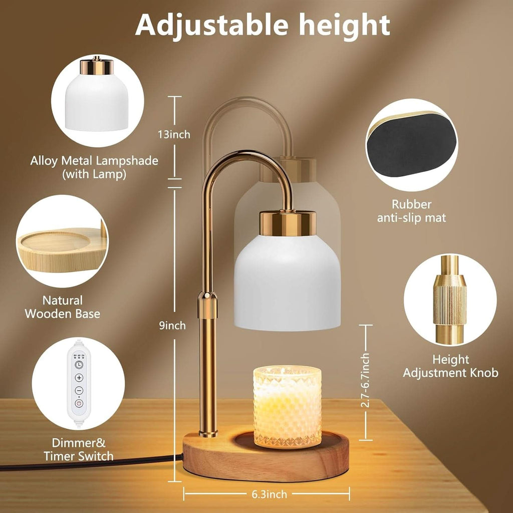 Adjustable Candle Warmer Lamp With Programmable Dimmer