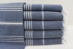 Navy Monaco Turkish Towel – Lightweight Quick Dry Beach & Bath Towel, Luxury Turkish Cotton Spa Towel, Travel & Pool Towel-0