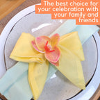 Maison Charlô | Set 6 Yellow Degrade Orchid Luxery Napkin Rings-1