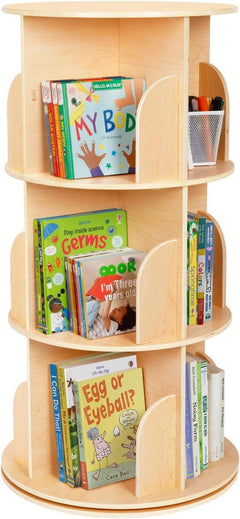 Kids Rotating Corner Bookshelf Three Tier Space Saver-3