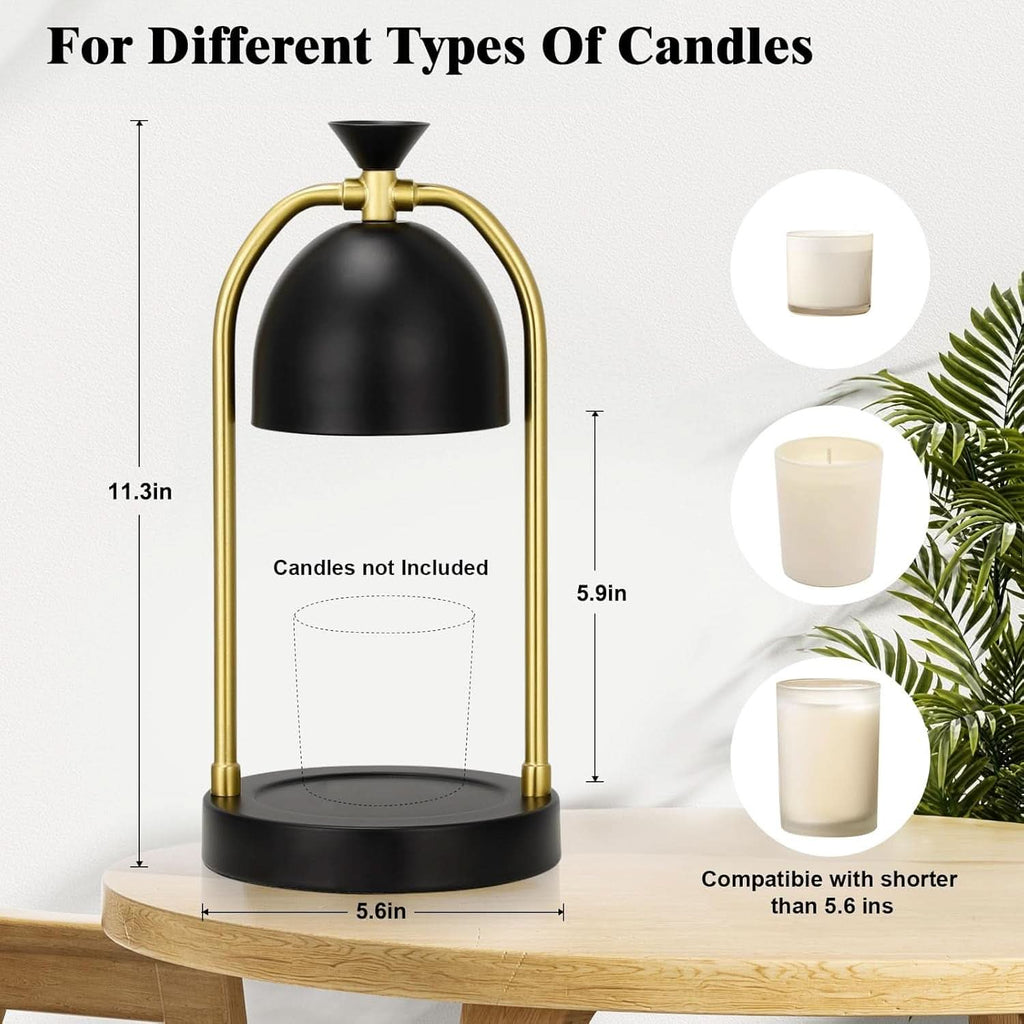 Black Flameless Candle Warmer Lamp Programmable Timer