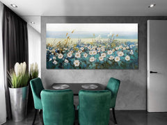 58x29 Inch TexturedDaisy Gallery Wrapped Extra Large Wall Art Canvas-4