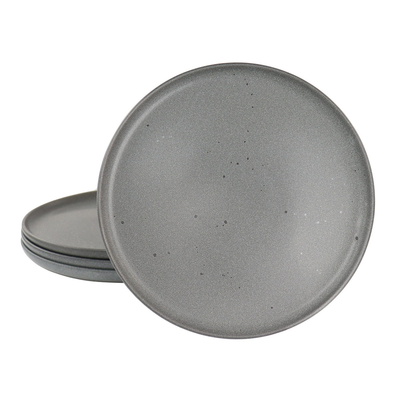 Our Table Landon 4 Piece 8.4 Inch Round Stoneware Salad Plate Set in Truffle-0