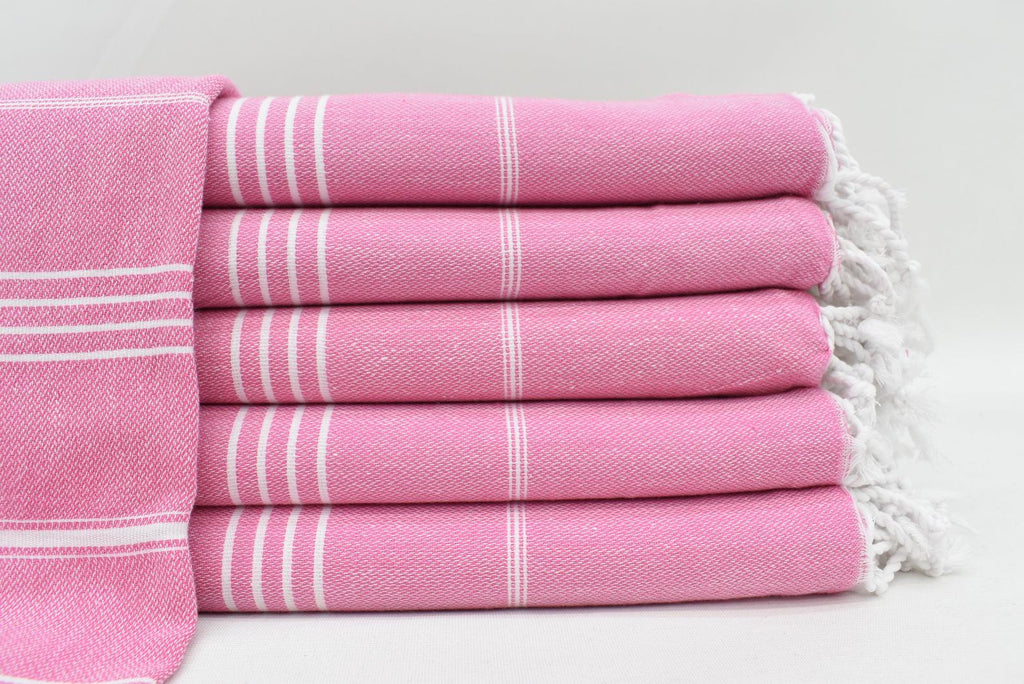 Pink Monaco Turkish Towel – Lightweight Quick Dry Beach & Bath Towel, Luxury Turkish Cotton Spa Towel, Travel & Pool Towel-0