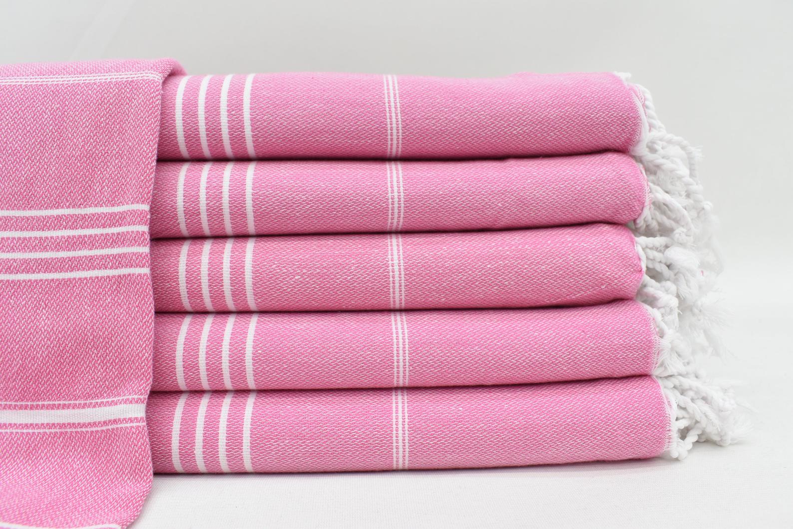 Pink Monaco Turkish Towel – Lightweight Quick Dry Beach & Bath Towel, Luxury Turkish Cotton Spa Towel, Travel & Pool Towel-0