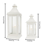 19.5''&13''Tall Set of 2 Outdoor Candle Lanterns-3